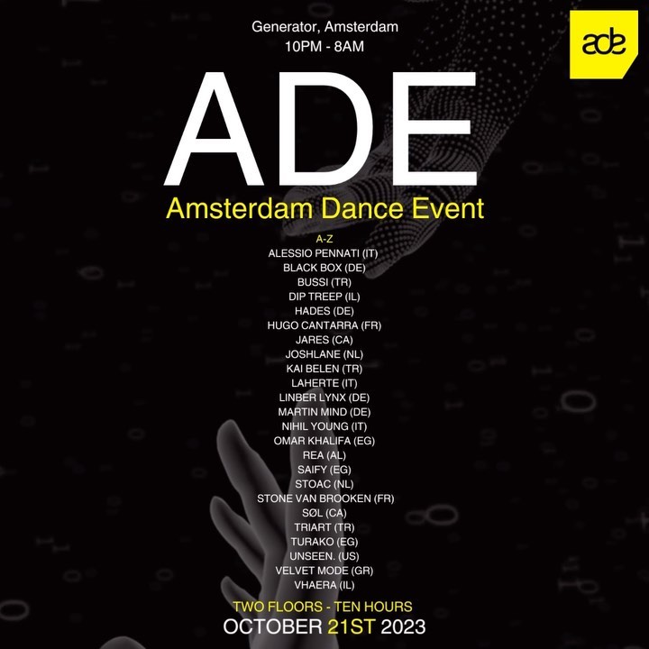 ADE 2023 — Melodic Room Oosterbar takeover poster